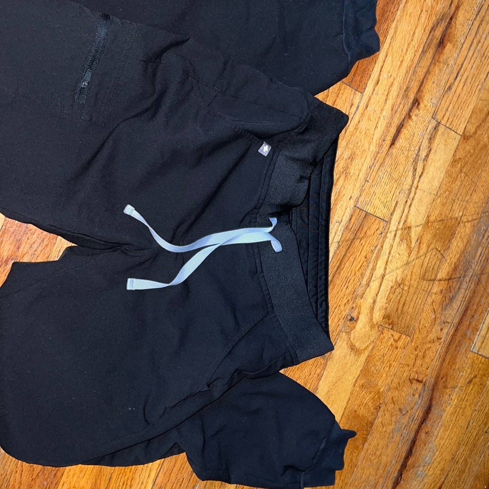 Black Scrub Joggers
